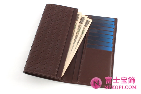 ボッテガヴェネタ カーフレザー 長財布【札入れ】 チョコレートブラウン 120697V46512104  【2011年秋冬新作】